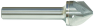 1" Size-1/2" Shank-100° Carbide-Bright 3 Flute Machine Countersink - Benchmark Tooling