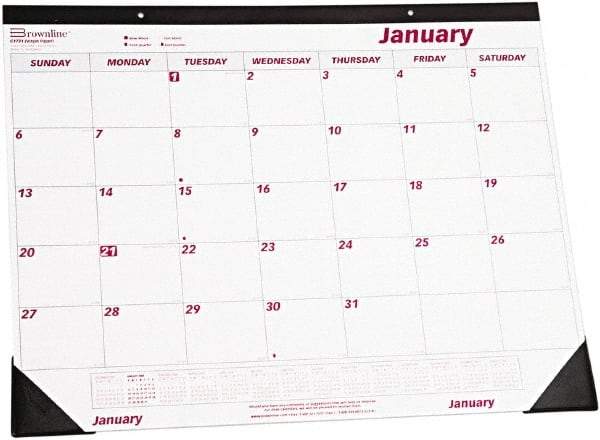 REDIFORM - 12 Sheet, 22 x 17", Desk Pad - White & Red - Benchmark Tooling