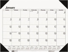 House of Doolittle - 12 Sheet, 22 x 17", Desk Pad - White - Benchmark Tooling