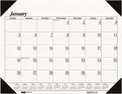 House of Doolittle - 12 Sheet, 18-1/2 x 13", Desk Pad - White - Benchmark Tooling