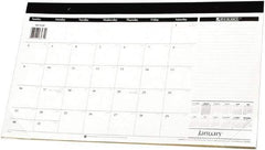AT-A-GLANCE - 12 Sheet, 17-3/4 x 10-7/8", Desk Pad - White & Black - Benchmark Tooling