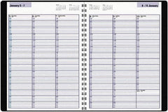 DayMinder - 104 Sheet, 8" x 11", Appointment Book - Black - Benchmark Tooling