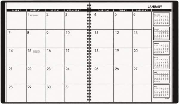 AT-A-GLANCE - 26 Sheet, 9 x 11", Planner Appointment Book - Black - Benchmark Tooling