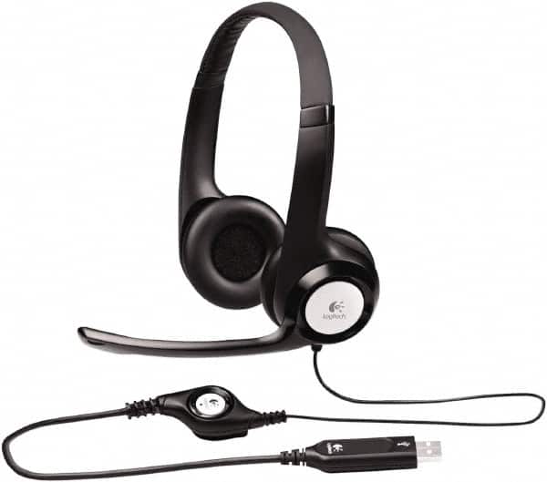 Logitech - Reusable, Over the Head Headset with Microphone - Black Plug, Black Cup - Benchmark Tooling