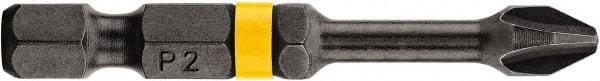 DeWALT - #2 Phillips Screwdriver Bit - 1/4" Hex Drive, 2" OAL - Benchmark Tooling