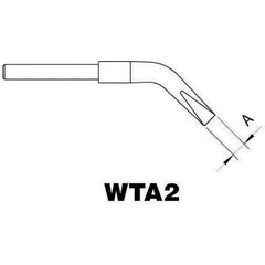 Weller - Soldering Iron Tips; Type: Bent Chisel ; For Use With: WTA50 ; Point Size: 0.5000 (Decimal Inch); Tip Diameter: 3.000 (Inch); Tip Diameter: 3.000 (mm) - Exact Industrial Supply