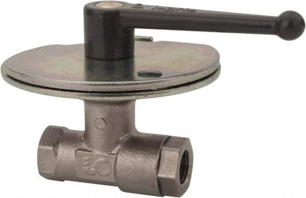 Legris - 1/4" Pipe, Female Port, Nickel Plated Brass Standard Ball Valve - Inline - One Way Flow, FBSPP x FBSPP Ends, Lever Handle, 580 WOG - Benchmark Tooling