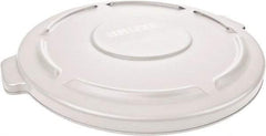 Rubbermaid - Round Lid for Use with 32 Gal Round Trash Cans - White, Low-Density Polyethylene, For Brute Trash Cans - Benchmark Tooling