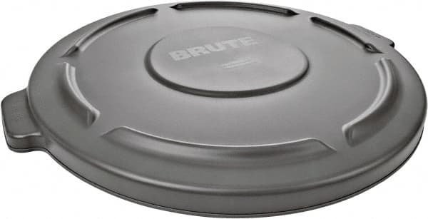 Rubbermaid - Round Lid for Use with 32 Gal Round Trash Cans - Gray, Low-Density Polyethylene, For Brute Trash Cans - Benchmark Tooling