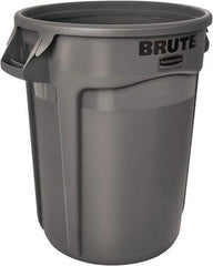 Rubbermaid - 20 Gal Gray Round Trash Can - Polyethylene, 22.91" High - Benchmark Tooling