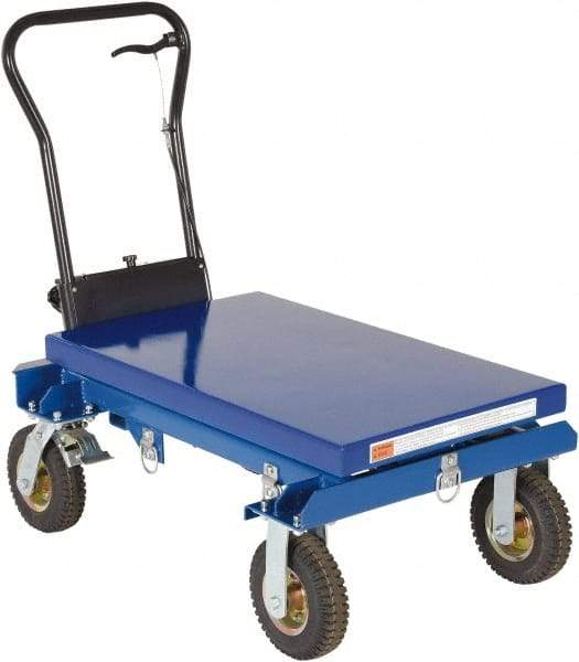 Vestil - 600 Lb Capacity Manual Scissor Elevating Cart - 16-1/8" to 40" Lift Height, 33-1/2" Platform Length x 20-1/2" Platform Width - Benchmark Tooling