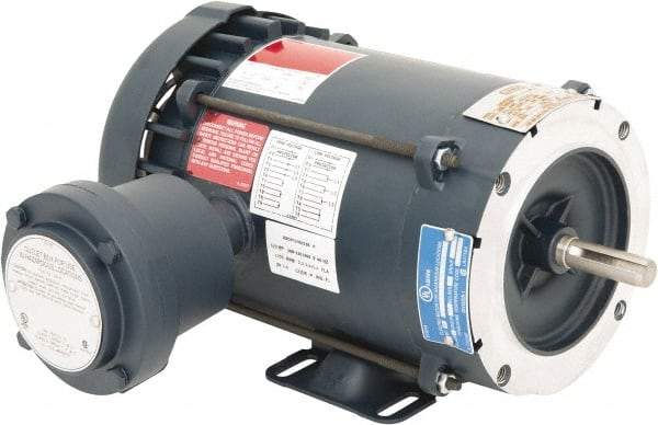 Leeson - 1/2 hp 1,800 Max RPM Explosion Proof Motor - 56C NEMA Frame, 230/460 Volts, 68% Efficiency at Full Load - Benchmark Tooling