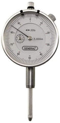 General - 0-100 Dial Reading, 0.001" Graduation Dial Drop Indicator - 2-1/4" Dial, 0.1" Range per Revolution, Revolution Counter - Benchmark Tooling