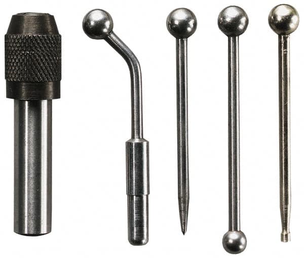 General - Single End, Center Finder Set Mechanical - Includes 4 Attachments, Case, Holder, 4 Pieces - Benchmark Tooling