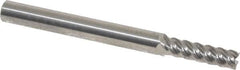 Accupro - 5/32", 9/16" LOC, 3/16" Shank Diam, 2" OAL, 5 Flute, Solid Carbide Square End Mill - Single End, Uncoated, Spiral Flute, 45° Helix, Centercutting, Right Hand Cut, Right Hand Flute - Benchmark Tooling