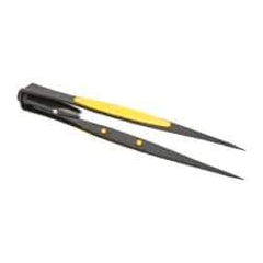 General - 6-1/4" OAL Illuminated Tweezers - Smooth Pointed Tip - Benchmark Tooling