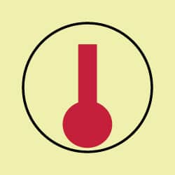 NMC - 6" Long x 6" Wide, Rigid Plastic Safety Sign - Square, 0.05" Thick, Use for Marine Application - Benchmark Tooling