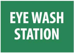 NMC - "Eye Wash Station", 7" Long x 10" Wide, Aluminum Safety Sign - Rectangle, 0.04" Thick, Use for First Aid - Benchmark Tooling