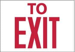 NMC - To Exit, Aluminum Exit Sign - 10" Wide x 7" High - Benchmark Tooling