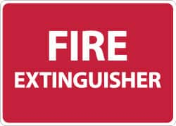 NMC - Fire Extinguisher, Plastic Fire Sign - 14" Wide x 10" High - Benchmark Tooling