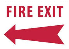 NMC - Fire Exit, Aluminum Fire Sign - 10" Wide x 7" High - Benchmark Tooling