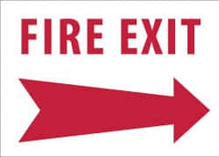 NMC - Fire Exit, Aluminum Fire Sign - 10" Wide x 7" High - Benchmark Tooling