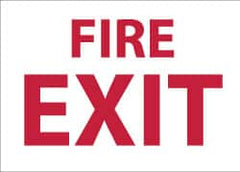 NMC - Fire Exit, Plastic Fire Sign - 14" Wide x 10" High - Benchmark Tooling