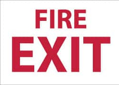 NMC - Fire Exit, Aluminum Fire Sign - 10" Wide x 7" High - Benchmark Tooling