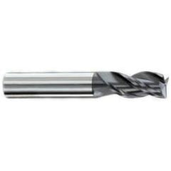 7/16" Dia. - 1" LOC - 2-3/4" OAL - .015-.020 Radius 3 FL Carbide S/E HP End Mill-AlTiN - Benchmark Tooling
