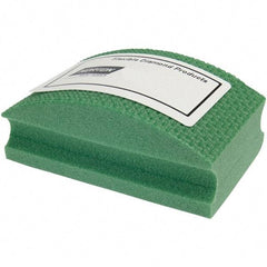 Norton - Coarse Grade, 60 Grit, Diamond Hand Pad - Green, 2-1/8" Wide x 3-1/2" Long x 1-1/2" Thick, Nonwoven - Benchmark Tooling