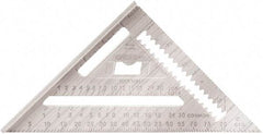 Johnson Level & Tool - 7" Blade Length x 7" Base Length, Powder Coated Finish, Aluminum Rafter Square - 1/8" Graduation - Benchmark Tooling