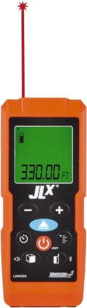 Johnson Level & Tool - 0.05 m to 100.58 m, Laser Distance Finder - 2 AAA Alkaline Batteries, Accurate to 1/16 Inch - Benchmark Tooling