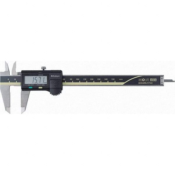 Mitutoyo - 0 to 150mm Range, 0.01mm Resolution, Electronic Caliper - Steel with 40mm Steel Jaws, 0.02mm Accuracy - Benchmark Tooling