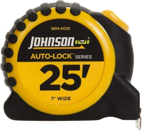 Johnson Level & Tool - 25' x 1" Tape Measure - 1/16" Graduation, Inch Graduation Style - Benchmark Tooling