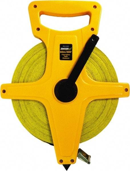 Johnson Level & Tool - 200' x 1/2" Tape Measure - 1/8" & 1mm Graduation, Inch/Metric Graduation Style - Benchmark Tooling