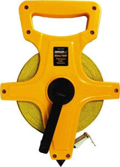 Johnson Level & Tool - 100' x 1/2" Tape Measure - 1/8" & 1mm Graduation, Inch/Metric Graduation Style - Benchmark Tooling