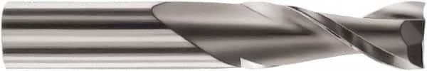 SGS - 1/4" Cutting Diam x 3/4" Length of Cut, 2 Flute, Upcut Spiral Router Bit - Uncoated, Right Hand Cut, Solid Carbide, 2-1/2" OAL x 1/4" Shank Diam, Square End - Benchmark Tooling