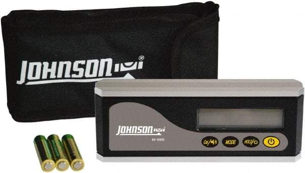 Johnson Level & Tool - 90° Max Measurement Electronic Inclinometer - Digital - Benchmark Tooling