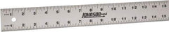 Johnson Level & Tool - 96" Long, 1/8, 1/16" Graduation, Aluminum Rule - English Graduation Style, Gray, Anodized Finish - Benchmark Tooling