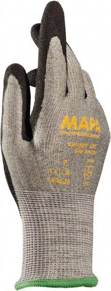 MAPA Professional - Size 2XL (11), ANSI Cut Lvl 2, Puncture Lvl 3, Abrasion Lvl 4, Nitrile Coated HDPE Cut Resistant Gloves - Black, Paired - Benchmark Tooling