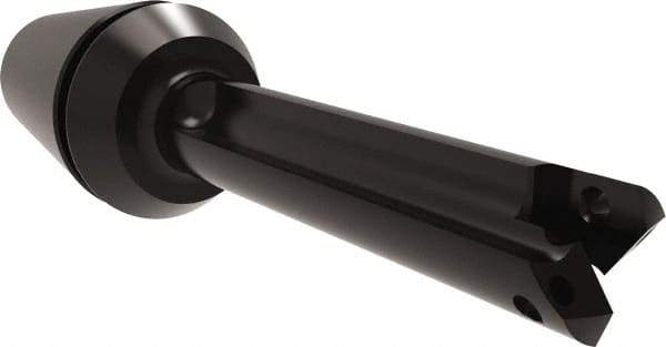 Allied Machine and Engineering - Series Y, 3/8 to 27/64" Diam, ER20 ER Collet, Straight Flute Spade Drill - 1-3/8" Max Depth, 1-29/32" Body Length, 3-15/64" OAL, Short Length, Through Coolant - Benchmark Tooling