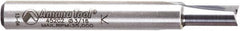 Amana Tool - 3/16" Diam, 1/4" Shank Diam, 7/16" Length of Cut, 2 Flute Straight Plunge Router Bit - 2" Overall Length, Solid Carbide - Benchmark Tooling