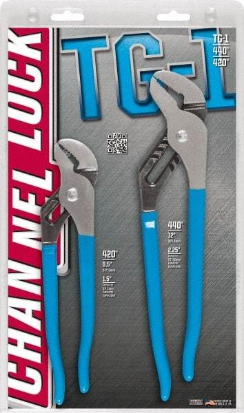 Channellock - 2 Piece Tongue & Groove Plier Set - Comes in Display Card - Benchmark Tooling