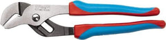 Channellock - 9-7/16" OAL, 1-1/2" Max Capacity, 1mm Jaw Length x 0.47" Jaw Width, 5 Position Tongue & Groove Pliers - Straight Straight Jaws, Straight Head, Plastisol Handles - Benchmark Tooling