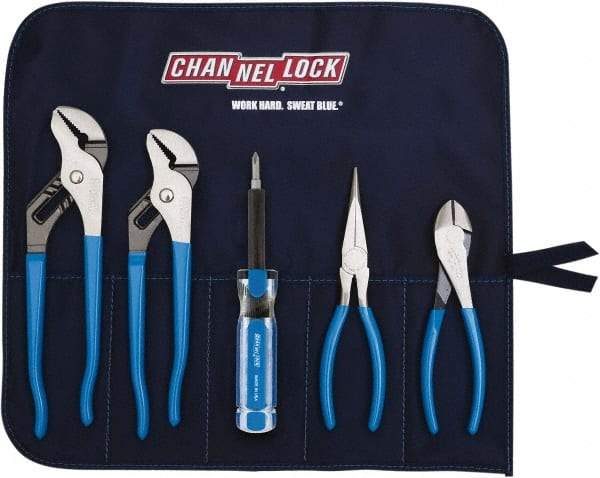 Channellock - 5 Piece Plier Set - Comes in Tool Roll - Benchmark Tooling