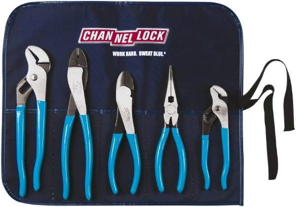 Channellock - 5 Piece Plier Set - Comes in Tool Roll - Benchmark Tooling