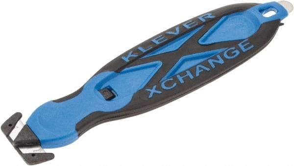 Klever Innovations - Fixed Replacement Head - Blue & Black Plastic Handle, 1 Blade Included - Benchmark Tooling