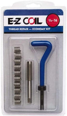 E-Z LOK - 5 Inserts, 1/2-20 UNF, Thread Repair Kit - 0.75" Insert Length - Exact Industrial Supply