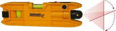 Johnson Level & Tool - 1 Beam 100' Max Range Torpedo - Red Beam, 3/8" at 50' Accuracy, 7" Long x 2" Wide x 51/64" High, Battery Included - Benchmark Tooling