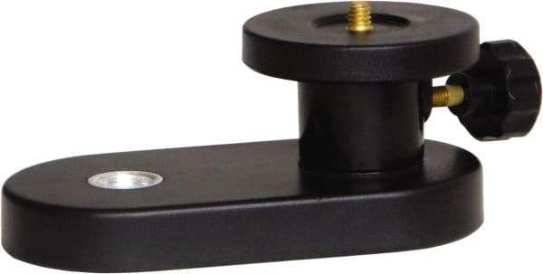 Johnson Level & Tool - 3-3/4 Inch Long x 5-1/2 Inch Wide, Level Tripod Adapter - Black, Use With 5/8 Inch-11 Threaded Tripod - Benchmark Tooling